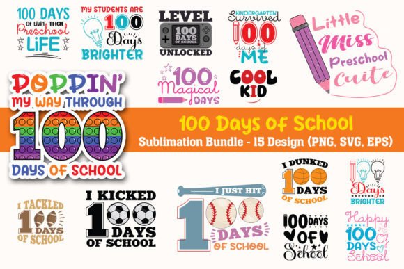 100 Days of School Graphics for Crafts