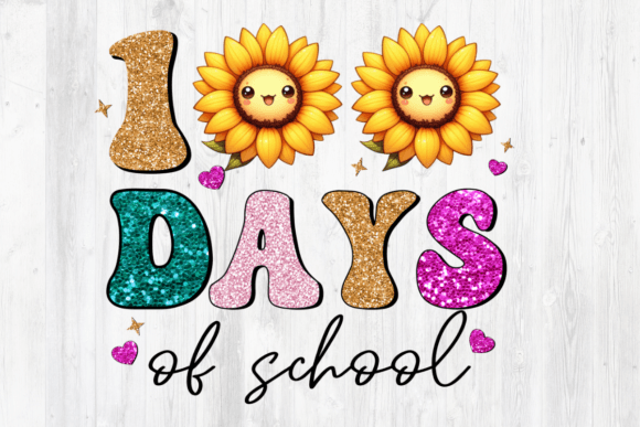 100 Days Sunflower Graphics for Crafts