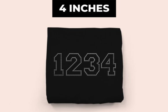4 Inch Number Punctuation Rhinestone SVG for Crafts & Graphics