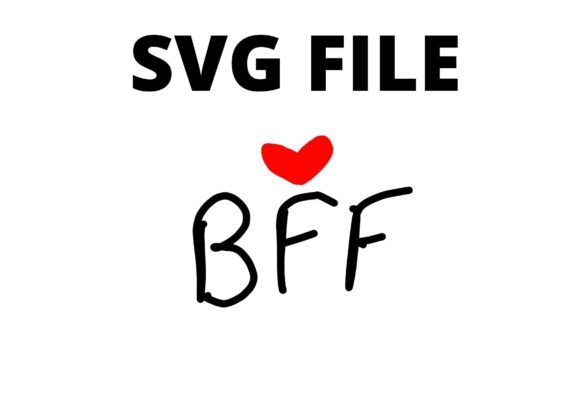 Bff Red Heart SVG: Graphics for Crafts