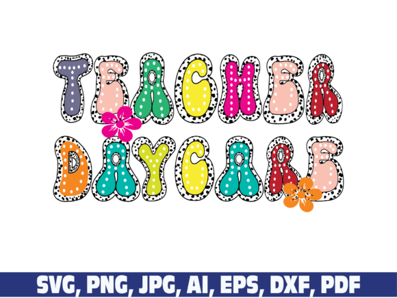 Bright Doodle Dalmatian Graphics for Crafts
