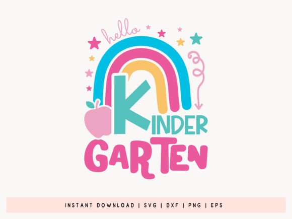 Hello Kindergarten SVG: Graphics for Crafts