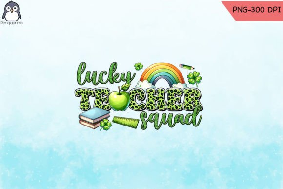 Lucky Teacher Squad Western PNG for Crafts & Graphics