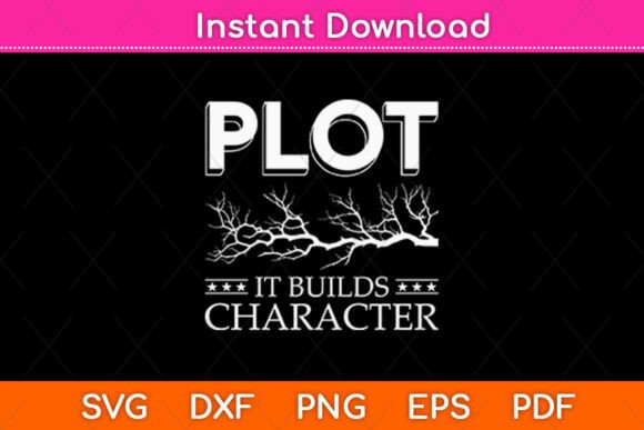 Plot It Builds Character SVG for Crafts & Graphics