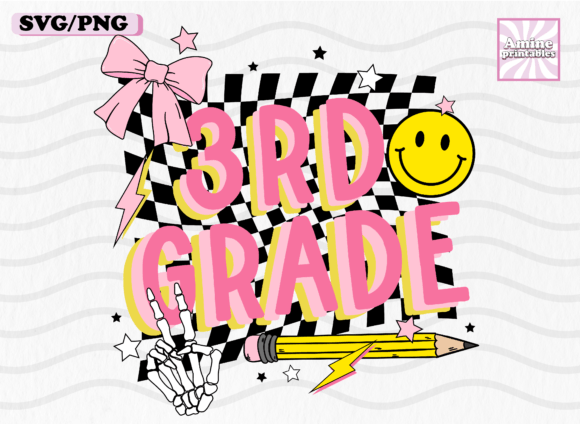 Retro School Girl Coquette Graphics for Crafts