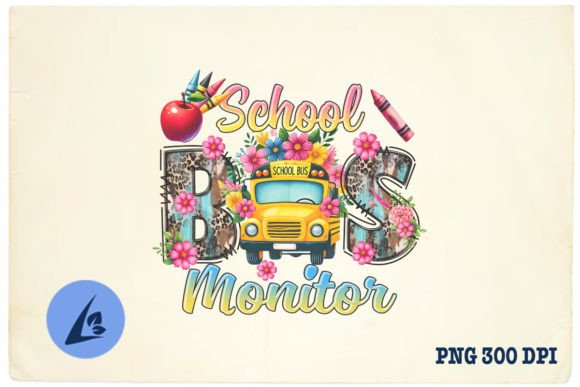 School Bus Monitor PNG: Graphics for Crafts
