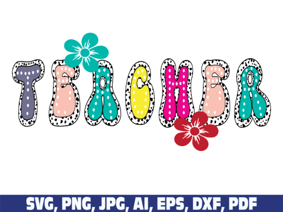 Teacher Bright Doodle Dalmatian Spot PNG for Crafts