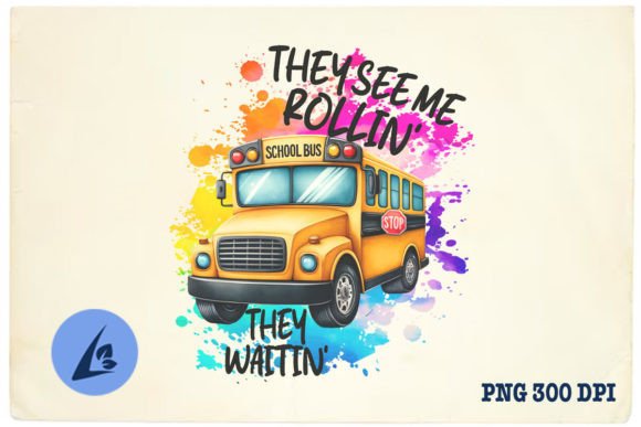 They Waitin School Bus Driver PNG: Graphics for Crafts