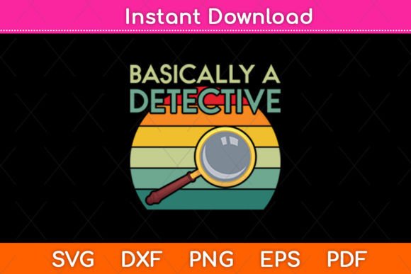 Vintage Detective SVG for Crafts & Graphics